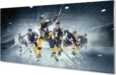 Produktbild von Glasbilder 100x50 Wandkunst Eishockey