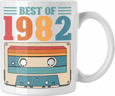 Produktbild von Trendation - 1982 Geburtstag Mann Geschenk Frau Tasse 40er Geburtstag 40 Jahre Alt Geschenkidee (Weiß)