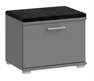 Produktbild von Schuhschrank Schuhbank mit Sitzfläche Grau, 50x40x35 cm