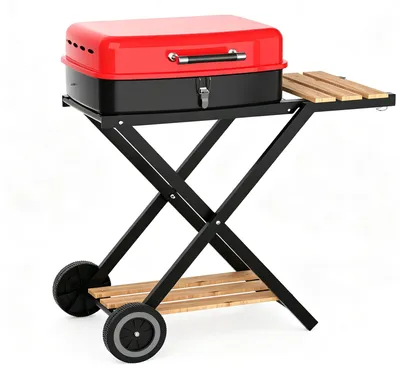Immagine prodotto di Barbecue portatile a carbone per 2-4 persone, pieghevole e in acciaio inossidabile