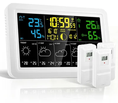 Obrázek produktu pro Bezdrátová meteorologická stanice se 3 senzory a barevným displejem