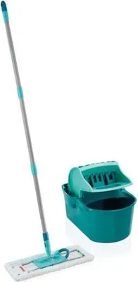 Obrázek produktu pro Sada na mopování podlahy s ždímacím zařízením Leifheit Profi Compact 55092, plochý mop 42 cm, potah Micro Duo, ocelová tyč 140 cm