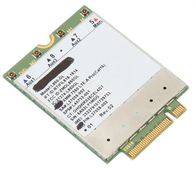 Obrázek produktu pro Síťová karta L860 GL, 1 Gb/s (stahování), 150 Mb/s (nahrávání), pásma B1 až B66 (FDD) a B38 až B42 (TDD), WiFi karta M.2 pro notebooky s Windows