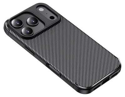 Obrázok produktu pre Techsuit - CarbonFiber kryt pre iPhone 17 Pro - čierny
