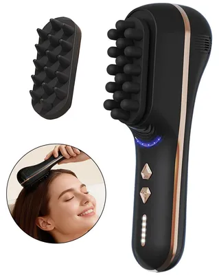 Produktbild von Elektrische Kopfhaut-Massagebürste,Haarbürste, 5 Stufen, sanfte Tiefenmassage für Kopf, Nacken & Schultern, USB-C, tragbar & leise