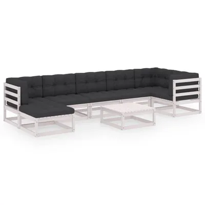 Produktbild von vidaXL 8-tlg. Garten-Lounge-Set mit Kissen Massivholz Kiefer