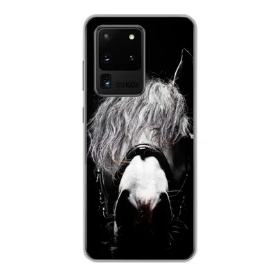 Produktbild von MuchoWow® Handyhülle Schutzhülle Hülle für Samsung Galaxy S20 Ultra Pferd - Porträt - Schwarz - Weiß Silikon Softcase Handy Hülle - Karteninhaber