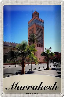 Produktbild von Blechschild Reise 20x30cm Marrakesch Marokko Kultur Moschee