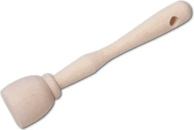 Produktbild von Hofmeister Holzwaren, Minikartoffelstampfer, Kraut Stampfer, mit Bohrung, zum Aufhängen, Spielzeug Kinder, Puppenküche, Kaufmannsladen, aus Ahornholz, unbehandelt  L55xD12 mm, 30161