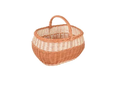 Produktbild von Aqbau® Einkaufskorb groß geflochten 42x35,5x33 cm Natural Weidenkorb Flechtkorb