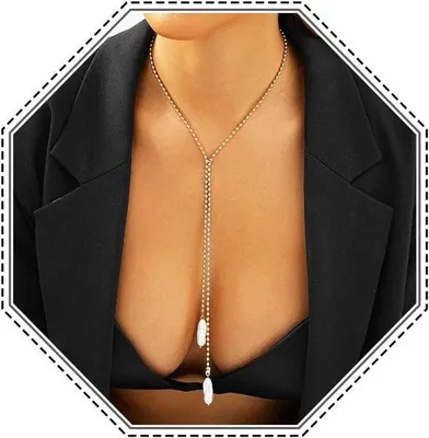 Immagine prodotto di Elegante collana di perle dorate con ciondolo a forma di perla per donna