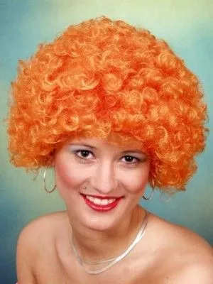 Produktbild von HAIR Perücke Afrolook Karneval Fasching lockig, Perücken:orange