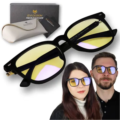 Obrázek produktu pro Brýle na počítač blokující modré světlo ANTI BLUE LIGHT + pouzdro, černé 45% 7868