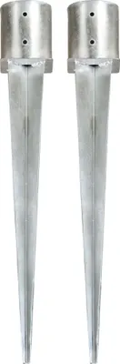 Produktbild von Erdspieße 2 Stk. Silbern 12×91 cm Verzinkter Stahl
