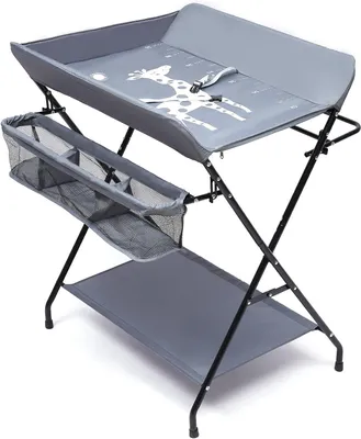 Immagine prodotto di Tavolino fasciatoio pieghevole - 80 x 63 x 96 cm - Grigio