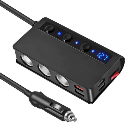 Produktbild von Zigarettenanzünder-Verteiler 180W Autoladegerät, QC3.0-Schnellladung