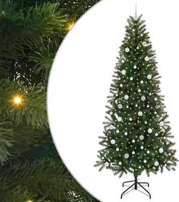 Obrázok produktu pre Umelý vianočný stromček s 300 LED-i Zelená 240 cm PE a PVC