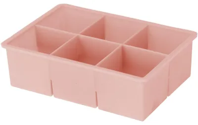 Obrázek produktu pro Forma na led na 6 kostek, 16,5 x 11,5 x 5 cm, růžová