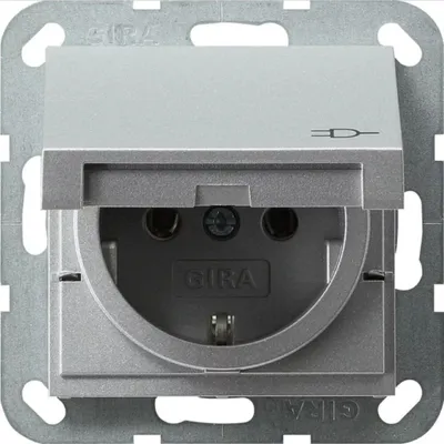 Zdjęcie produktu dla GIRA 045426, CEE 7/3, Aluminium, IP44, 250 V, 16 A