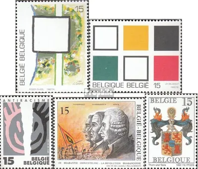 Produktbild von Briefmarken Belgien 1992 Mi 2504-2505,2508,2534,2535 (kompl.Ausg.) gestempelt Kunst