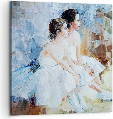 Produktbild von Bild auf Leinwand - Leinwandbild - Balletttänzer tanzen - 60x60cm - Wand Bild - Wanddeko - Leinwanddruck - Bilder - Kunstdruck - Wanddekoration - Leinwand bilder - Wandkunst - AC60x60-3767