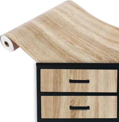 Produktbild von Klebefolie Möbel 45x100 cm - Sonoma Hell - Möbelfolie selbstklebend in Holzoptik - Folie für Möbel zur Renovierung von Türen, Schränken und Regalen - Möbelfolie dekorativ und pflegeleicht