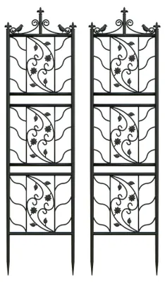 Productafbeelding van Tuinwand, duurzame metalen constructie, elegant design, zwart