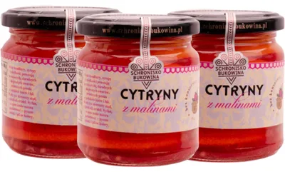 Image de Citrons aux framboises au sirop 200 g - Schronisko Bukowina - 3 x