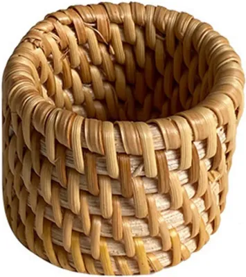 Produktbild von Handgewebte Serviettenringe aus Rattan, zur Dekoration von Hochzeiten, Festen oder Esszimmern