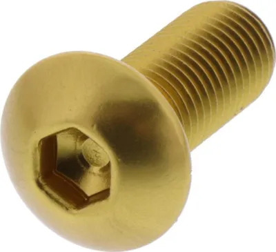 Obrázek produktu pro Šroub s oválnou hlavou JMP Šroub M10x1,25mm 25mm hliník zlatý