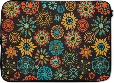 Produktbild von MuchoWow® Laptop Hülle 13 Zoll Bohème - Vintage - Blume - Flora Laptoptasche - Laptophülle - Sleeve - Rundumschutz