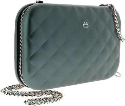 Produktbild von Ögon Quilted Lady Bag "Clutch" Damen Handtasche Abendtasche Aluminium RFID-safe Platin