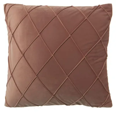 Polyester Kissen mit Rautenmuster, 45x45 cm, rosa