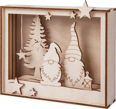 Produktbild von Holzbausatz Motivrahmen "Wichtel", 16-tlg.
