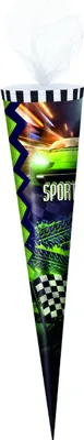 Produktbild von Schultüte / Zuckertüte / 50cm / rund / "Sportcar"