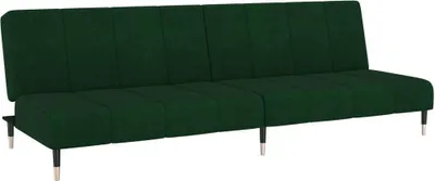 Produktbild von Schlafsofa 2-Sitzer Dunkelgrün Samt