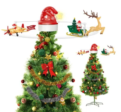 Productafbeelding van Clayre & Eef kerstboomtop, rood, kunststof