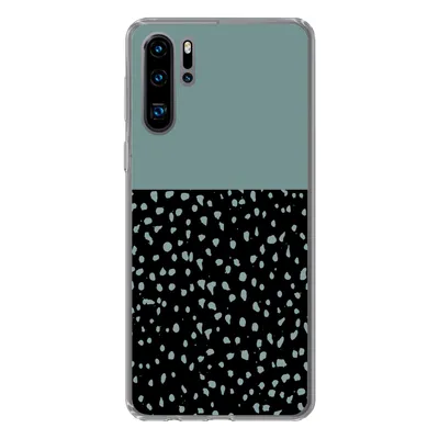 Produktbild von MuchoWow® Handyhülle Schutzhülle Hülle für Huawei P30 Pro Polka dots - Grün - Schwarz Silikon Softcase Handy Hülle - Schutzdeckel