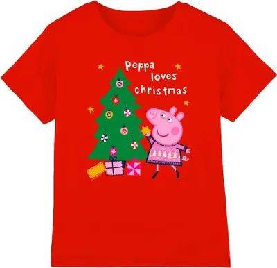 Obrázek produktu pro Prasátko Peppa - Dětské tričko TV5029 (128) (Červená)
