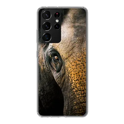 Produktbild von MuchoWow® Handyhülle Schutzhülle Hülle für Samsung Galaxy S21 Ultra Elefant - Nahaufnahme - Tiere - Natur Silikon Softcase Handy Hülle - Mobiltelefon
