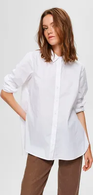 Produktbild von Damen SELECTED Lange Hemd Bluse Classic Langarm Tunika SLFORI | 36