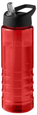 Produktbild von Sportwasserflasche aus recyceltem Kunststoff - Trinkflasche - rot/schwarz - 750 ml