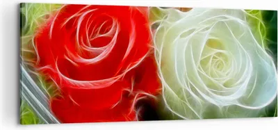 Produktbild von Bild auf Leinwand - Leinwandbild - Blumen Blumenstrauß Rose - 100x40cm - Wand Bild - Wanddeko - Leinwanddruck - Bilder - Kunstdruck - Wanddekoration - Leinwand bilder - Wandkunst - AB100x40-0336