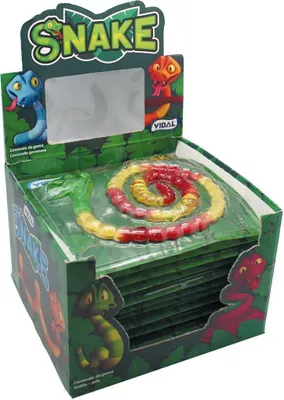 Produktbild von Display Komplett Vidal Jelly Snake 11x 1 Meter Fruchtgummi-Schlangen