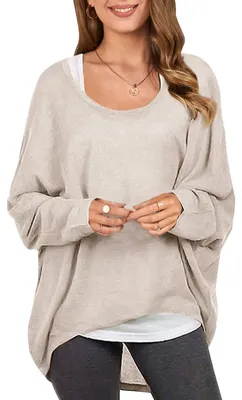 Produktbild von ZANZEA Women's Loose Jumper Sweatshirt Pullover Blouse Tops Oversize Tops
