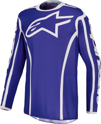 Zdjęcie produktu dla Koszulka motocrossowa Alpinestars Fluid Apex V2, niebiesko-biała, rozmiar S