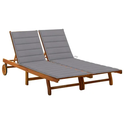 Produktbild von Maison Exclusive - 2-Personen-Sonnenliege mit Auflagen Akazie Massivholz
