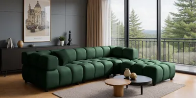 Produktbild von Kaiser Möbel Ecksofa L-Form Bolla, stoff Bluvel, Grün, Rechts