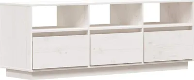 Produktbild von vidaXL TV-Schrank Weiß 140x37x50 cm Massivholz Kiefer