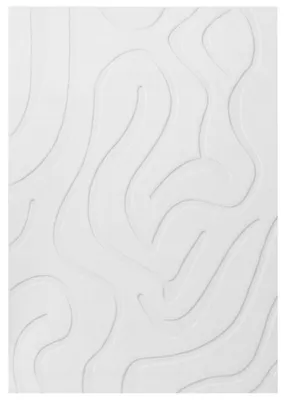Obrázok produktu pre BELIANI, koberec, krémová farba, tkaný, obdĺžnikový, 160 x 230 cm, abstraktný vzor, Jacquard, protišmykový, moderný, vhodný pre podlahové kúrenie, obývacia izba, spálňa